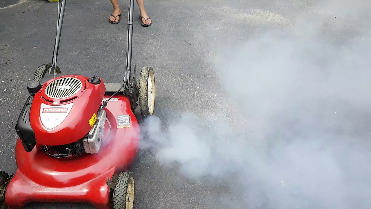 Lawn Mower Blows White Smoke