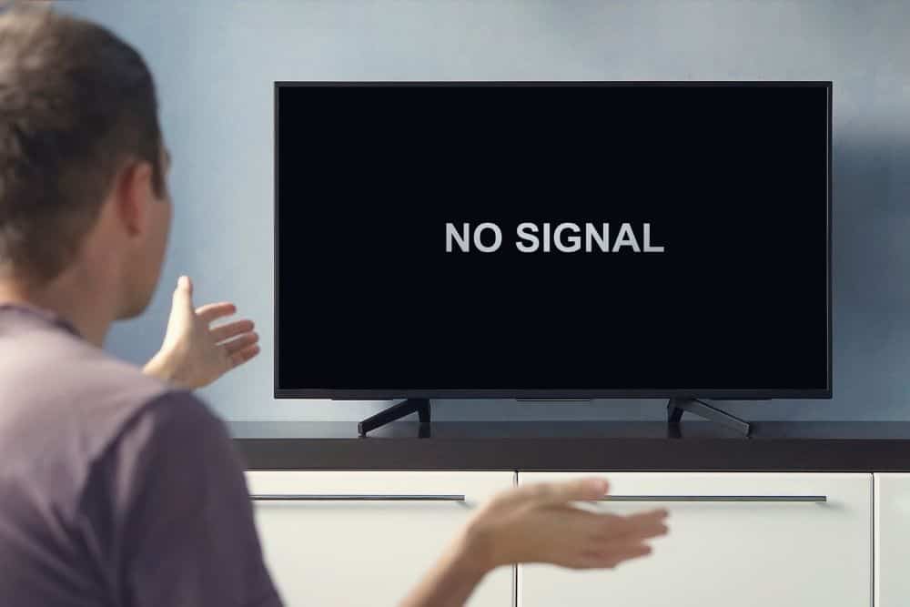 A no signal TV