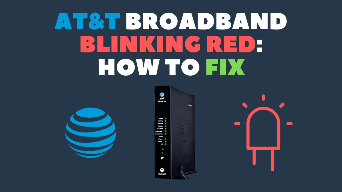 att router broadband flashing red