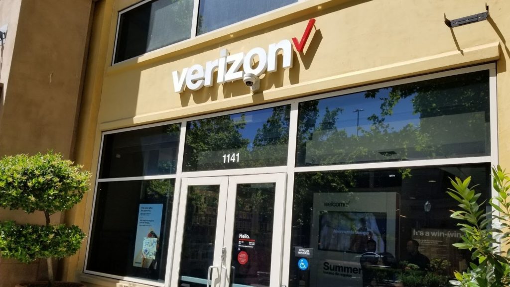 Verizon store and an authorized retailer