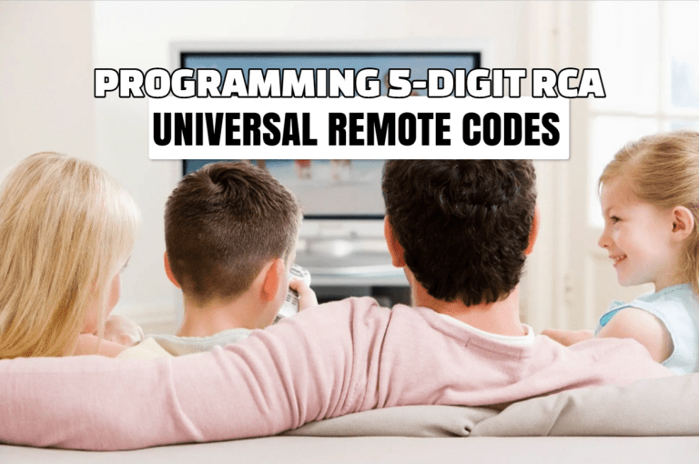 Programming 5-Digit Codes RCA Universal Remote Codes (Guide)